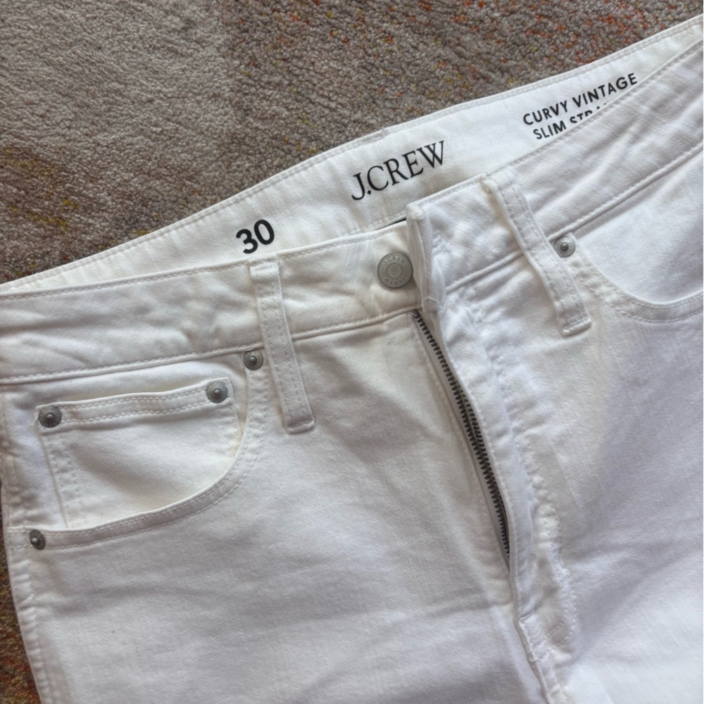 Jcrew curvy vintage Stylish White Jeans. Size 30 - Picture 2 of 4